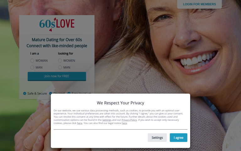 60sLove.co.uk website screenshot