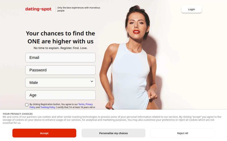 Dating-Spot.com website screenshot
