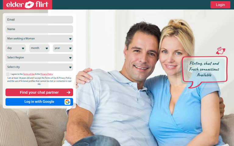 ElderFlirt.com website screenshot