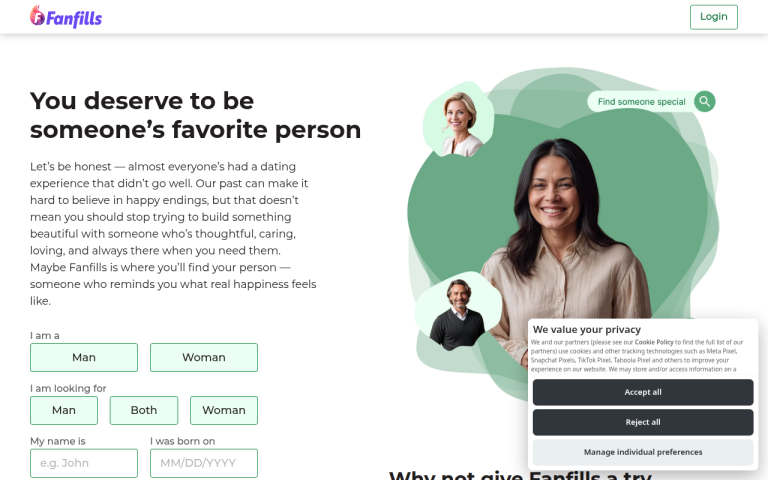Fanfills.com website screenshot