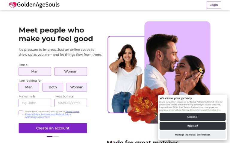 GoldenAgeSouls.com website screenshot