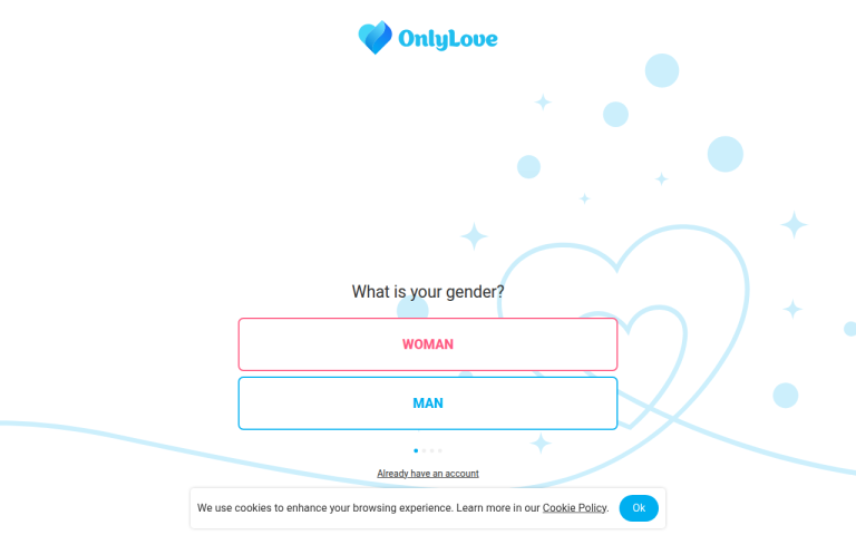 OnlyLove.is website screenshot