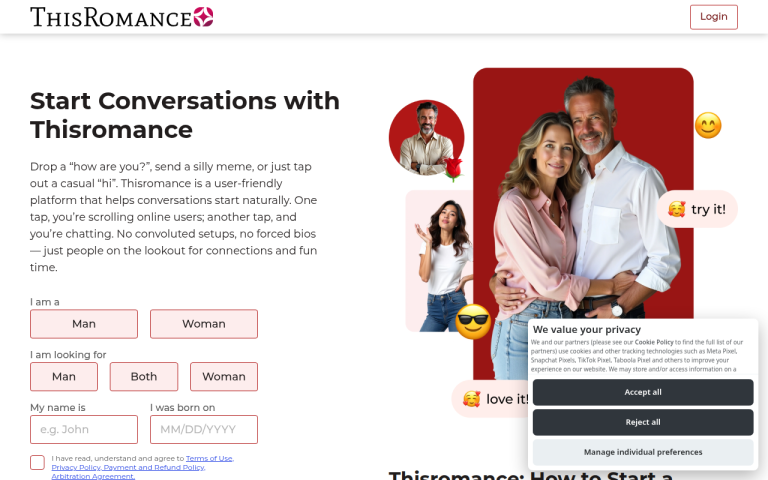 ThisRomance.com website screenshot