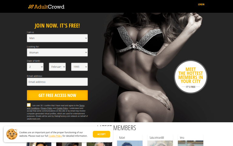 adultcrowd.com Review website screenshot