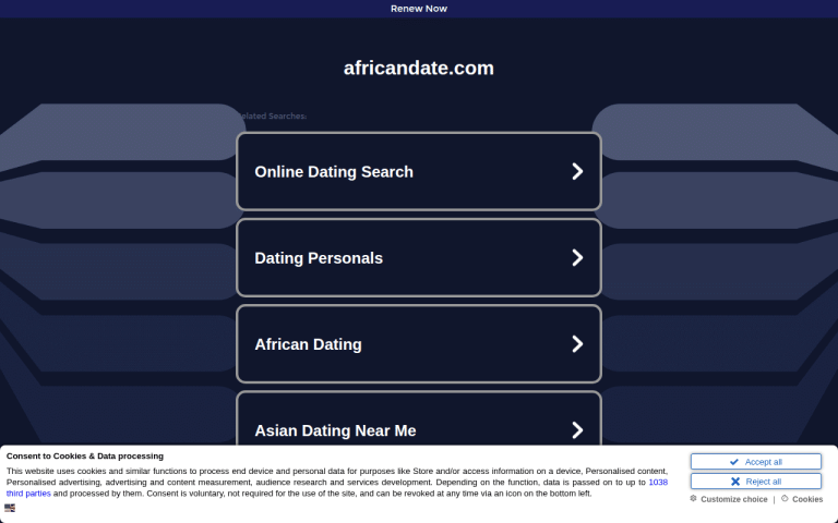 africandate.com Review website screenshot
