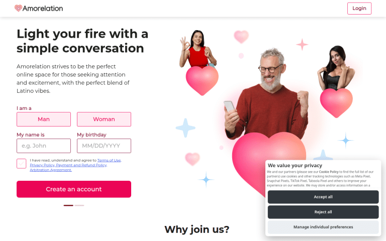 amorelation.com Review website screenshot