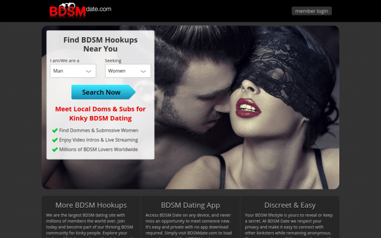 bdsmdate.com Review website screenshot