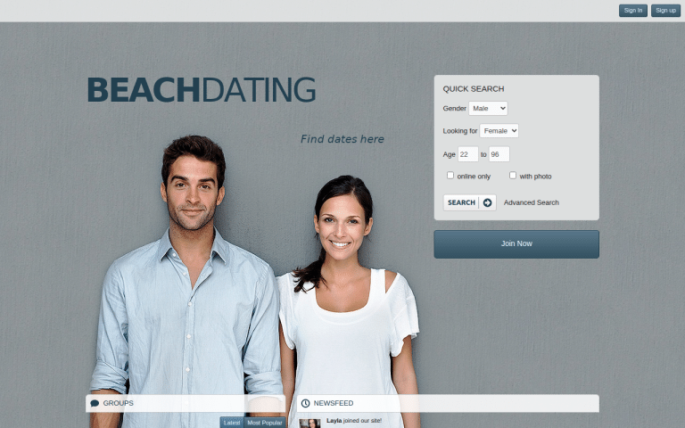 beach-dating.com Review website screenshot