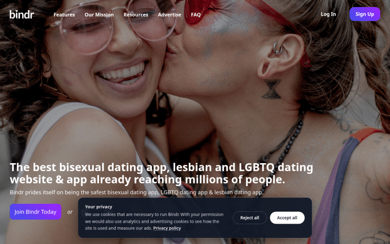 bindr.dating Review website screenshot