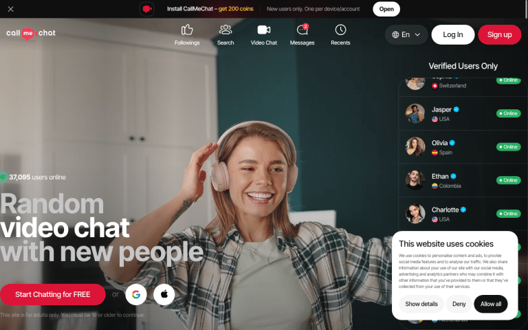 callmechat.com Review website screenshot