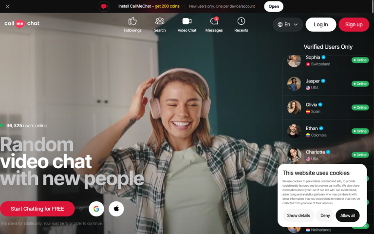 callmechat.com Review website screenshot