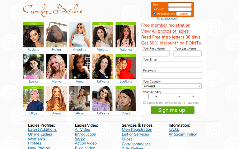 candybrides.com Review website screenshot