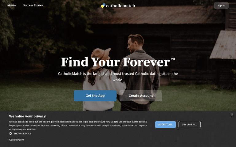 catholicmatch.com Review website screenshot
