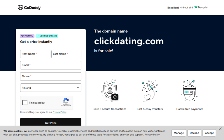 clickdating.com Review website screenshot