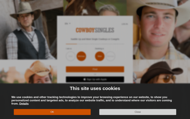 cowboy.singles Review website screenshot