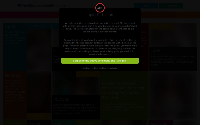 cupid-flirts.com Review website screenshot