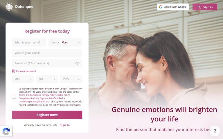 datempire.com Review website screenshot