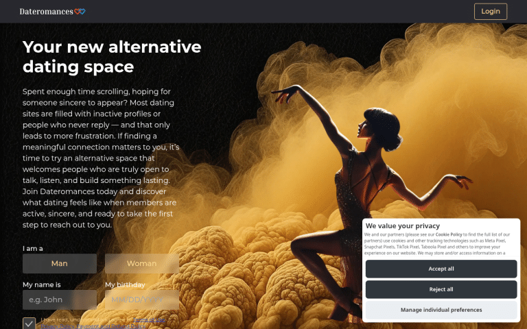 dateromances.com Review website screenshot