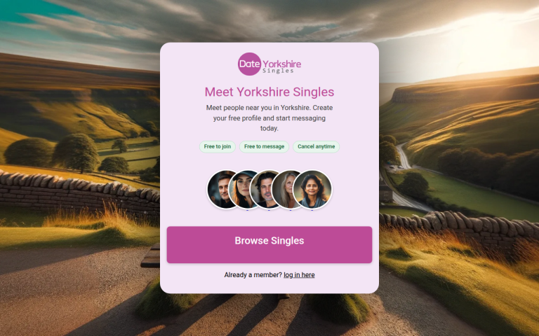 dateyorkshiresingles.co.uk Review website screenshot
