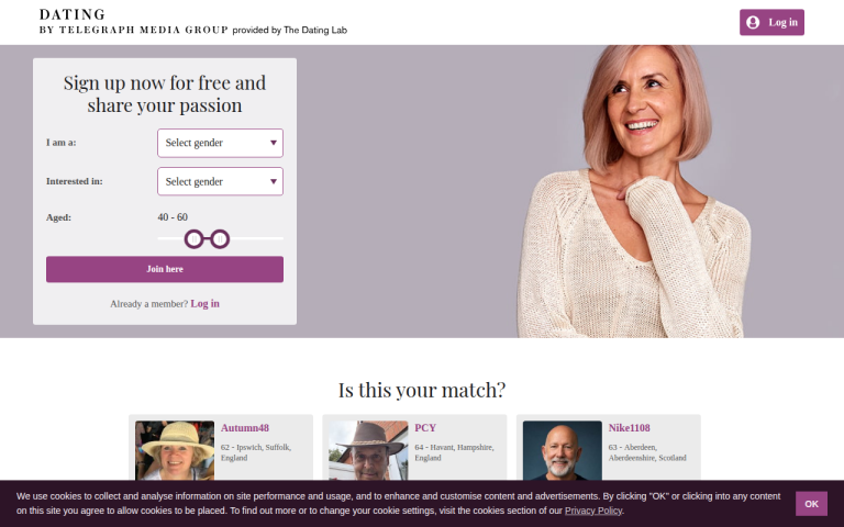 dating.telegraph.co.uk Review website screenshot