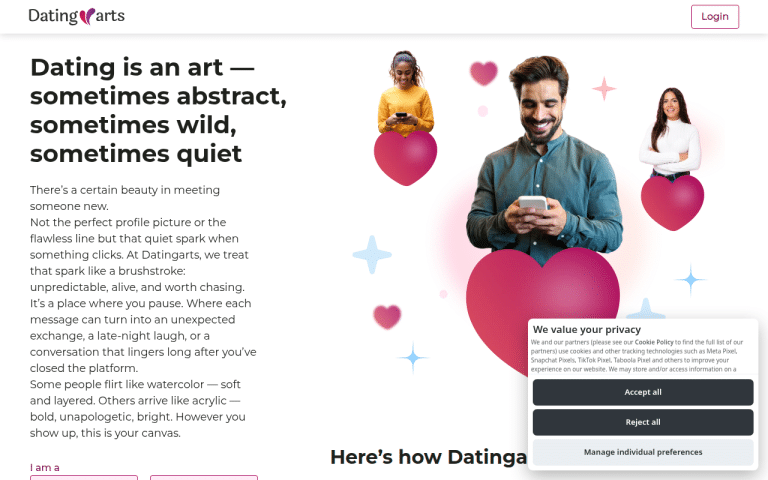 datingarts.com Review website screenshot
