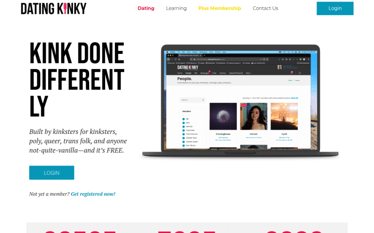 datingkinky.com Review website screenshot