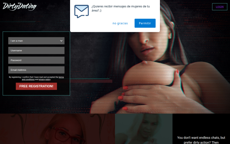 dirtydating.com Review website screenshot