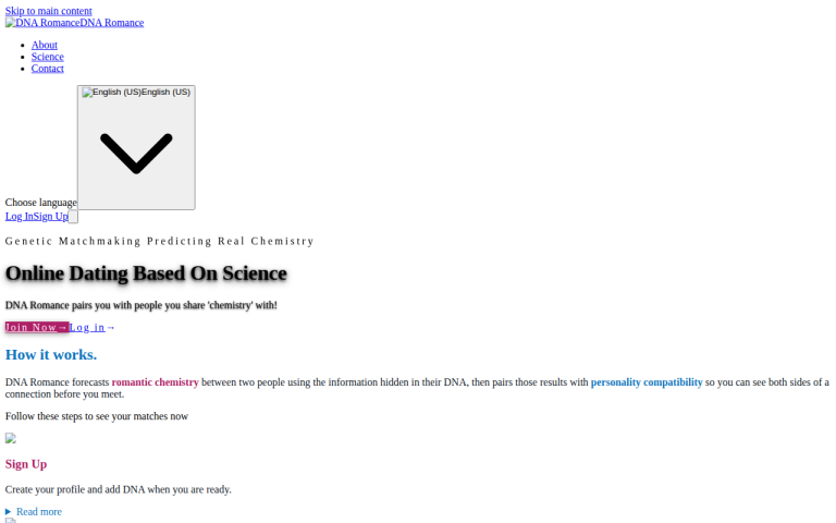 dnaromance.com Review website screenshot