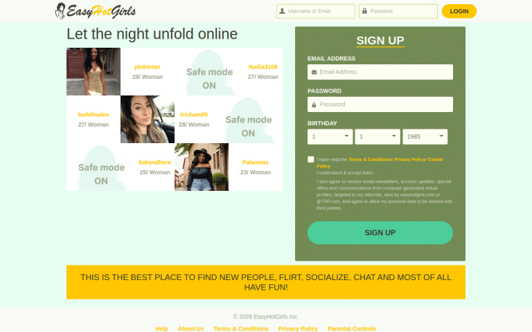 easyhotgirls.com Review website screenshot