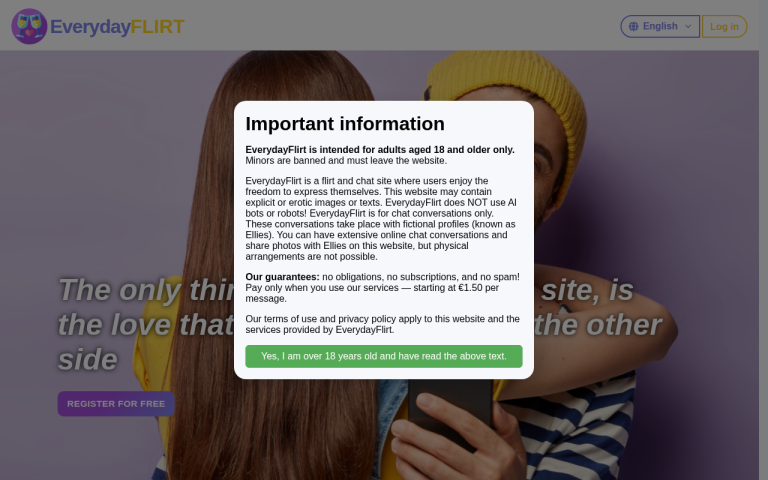 everydayflirt.com Review website screenshot