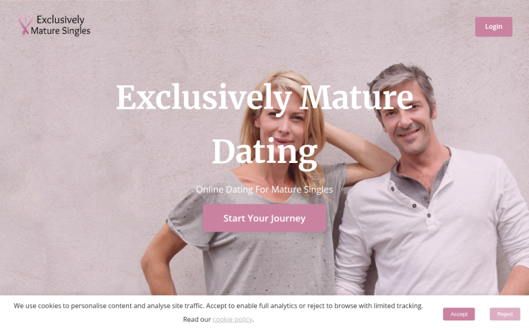 exclusivelymaturesingles.com Review website screenshot