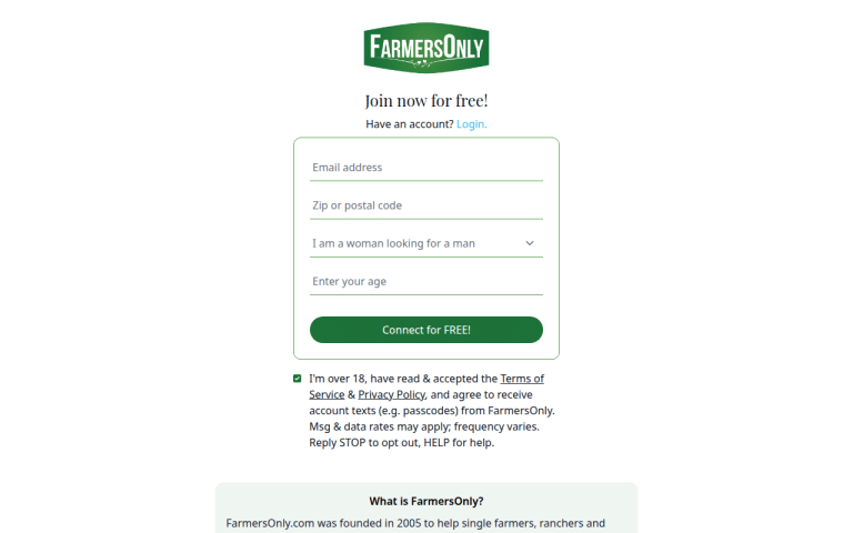 farmersonly.com Review website screenshot