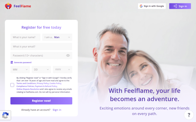 feelflame.com Review website screenshot