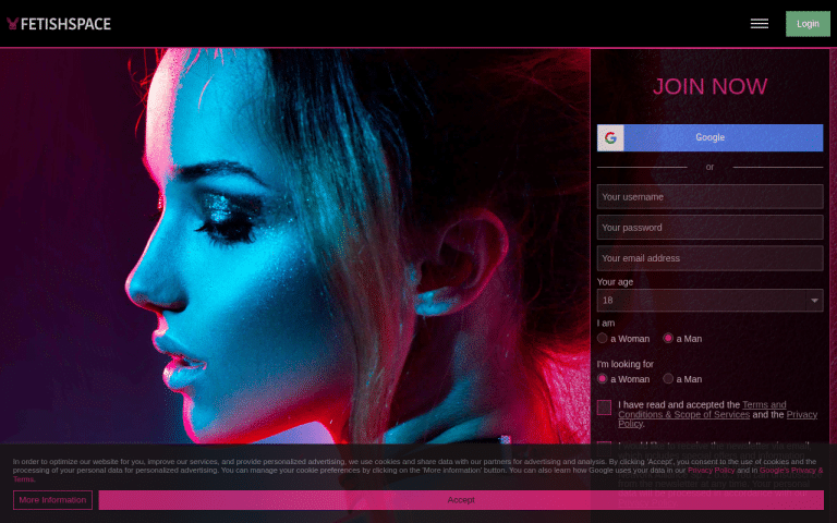 fetishspace.com Review website screenshot