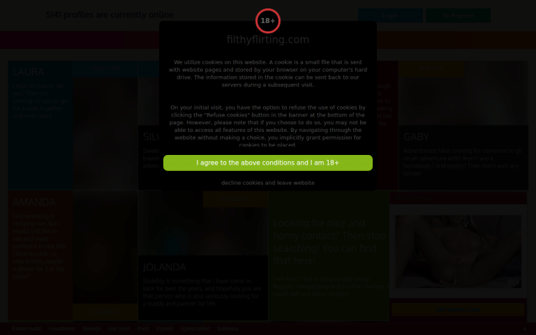 filthyflirting.com Review website screenshot