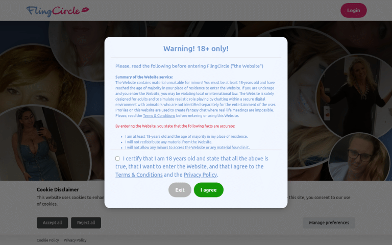 FlingCircle.com website screenshot
