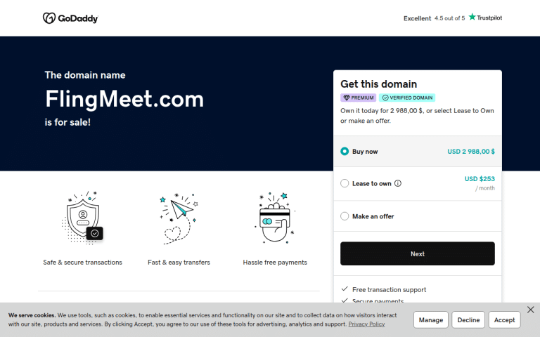 flingmeet.com Review website screenshot