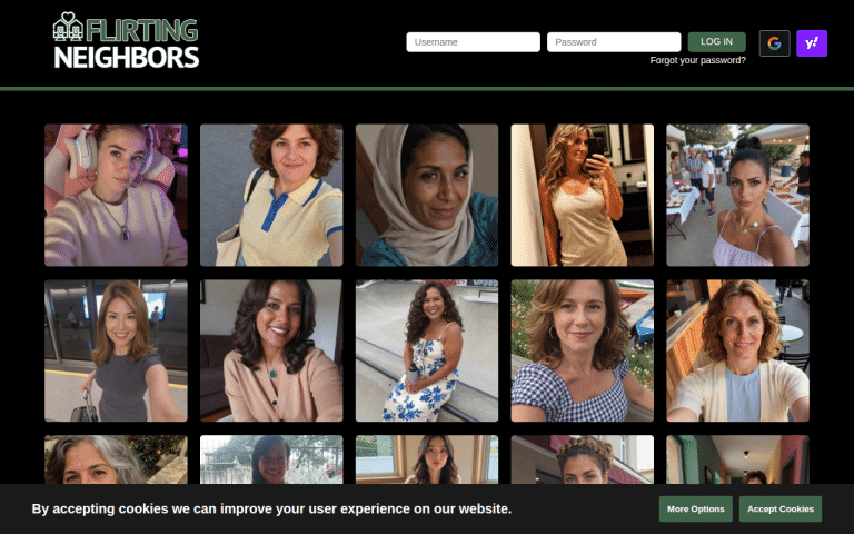 flirtingneighbors.com Review website screenshot