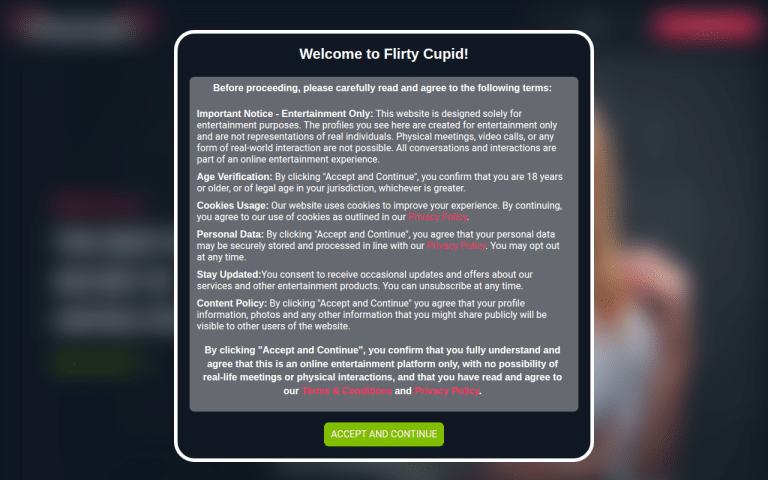 flirtycupid.com Review website screenshot
