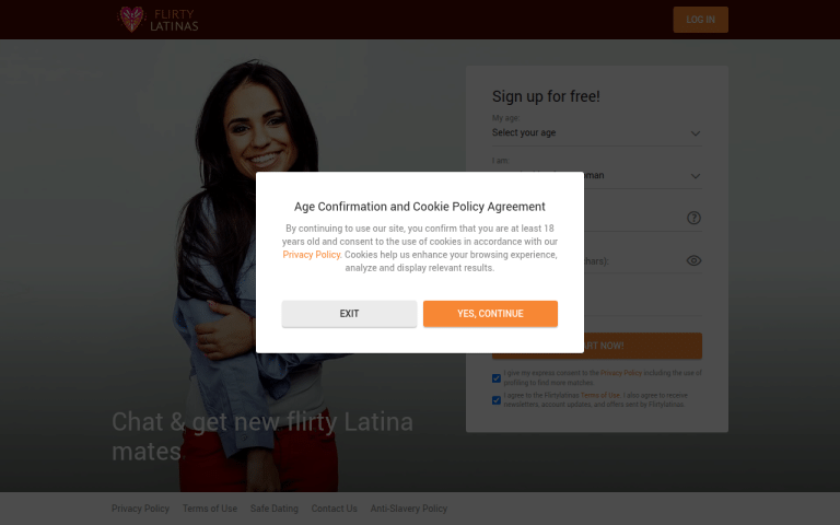 flirtylatinas.com Review website screenshot