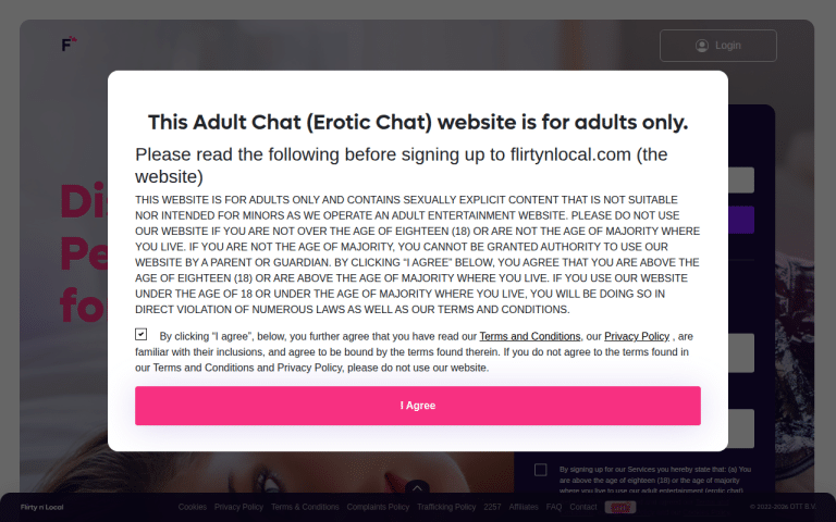 flirtynlocal.com Review website screenshot