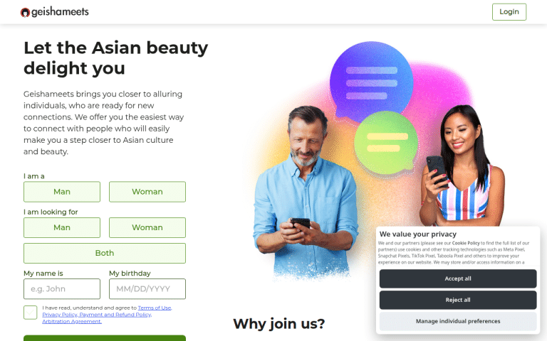 geishameets.com Review website screenshot