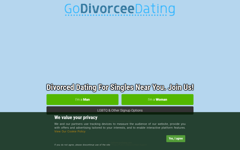 godivorceedating.com Review website screenshot
