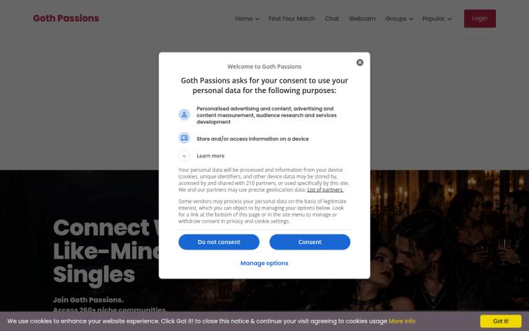 gothpassions.com Review website screenshot