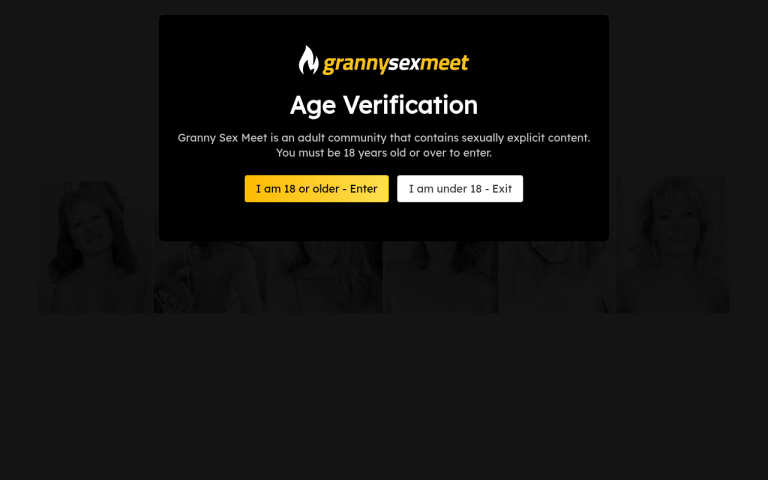 grannysexmeet.com Review website screenshot