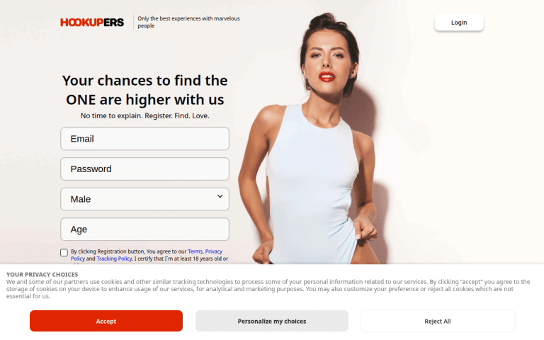 hookupers.com Review website screenshot