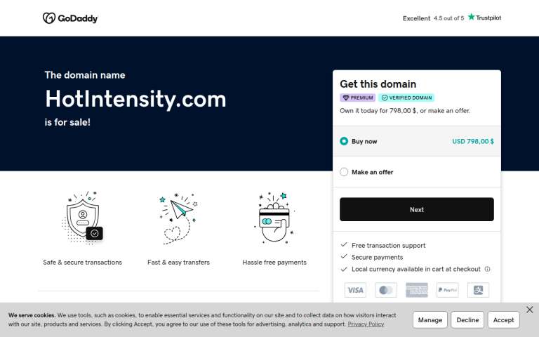 hotintensity.com Review website screenshot