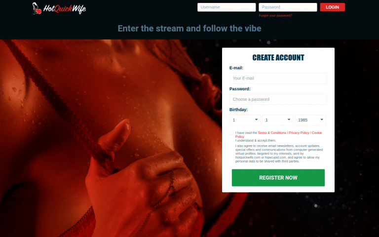 hotquickwife.com Review website screenshot