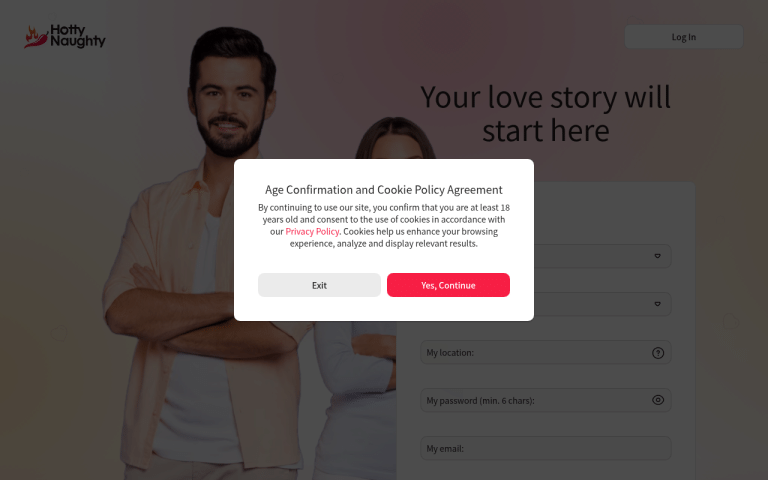 hottynaughty.com Review website screenshot