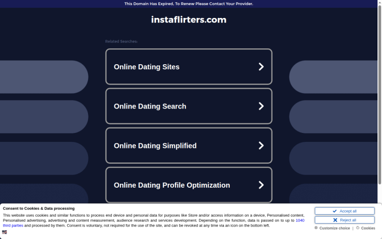 instaflirters.com Review website screenshot